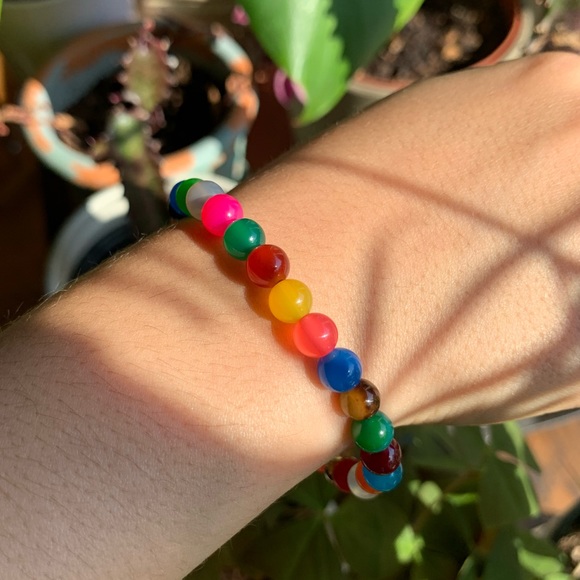 ๐ NWT ๐ Happy Beads โ๏ธ Healing Energy Power Gemstone Agate Crystal Bracelet ๐ - Picture 6 of 9